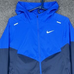 Nike Windrunner Repel Packable Jacket Mens Small Blue Full-zip Hoodie CZ9070-480